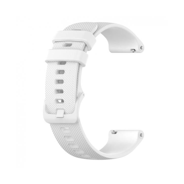 CORREA RELOJ PARA GARMIN VIVOACTIVE 4S SILICONA 18 MM REPUESTO HEBILLA BLANCO