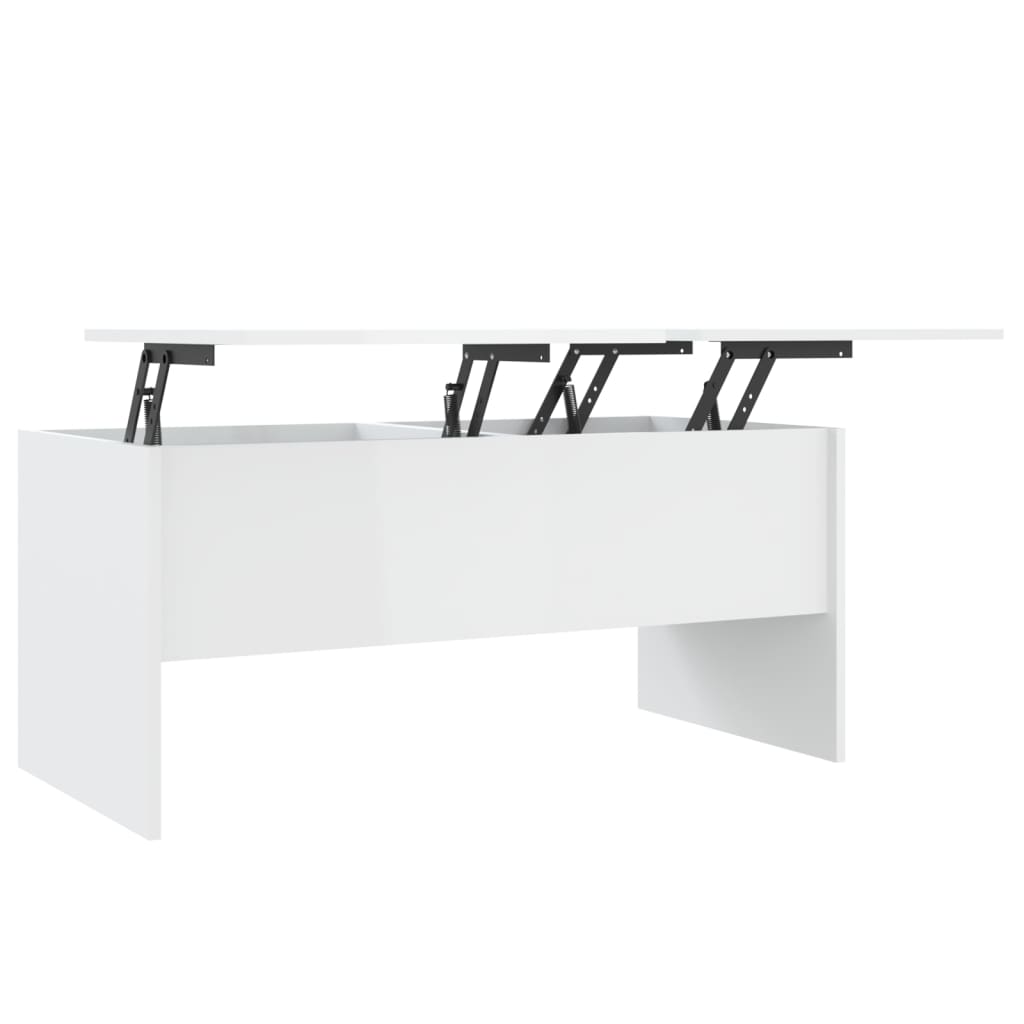 Vidaxl Mesa de Centro Madera Ingeniería 102x50.5x46.5 Cm Blanco