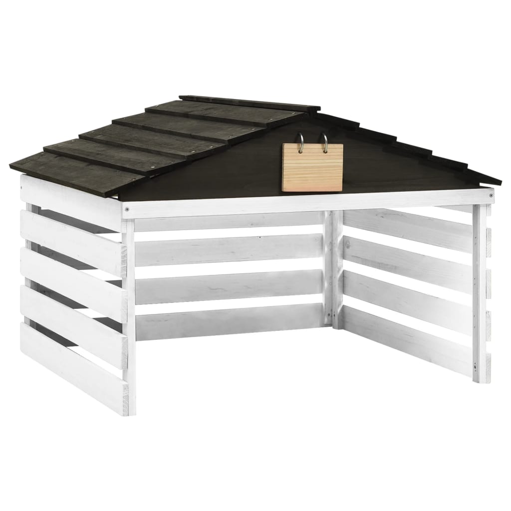 vidaXL Caseta Cortacésped Robótico y Abeto Garaje Cabaña Patio Color Negro y marrón,  Negro, y mas