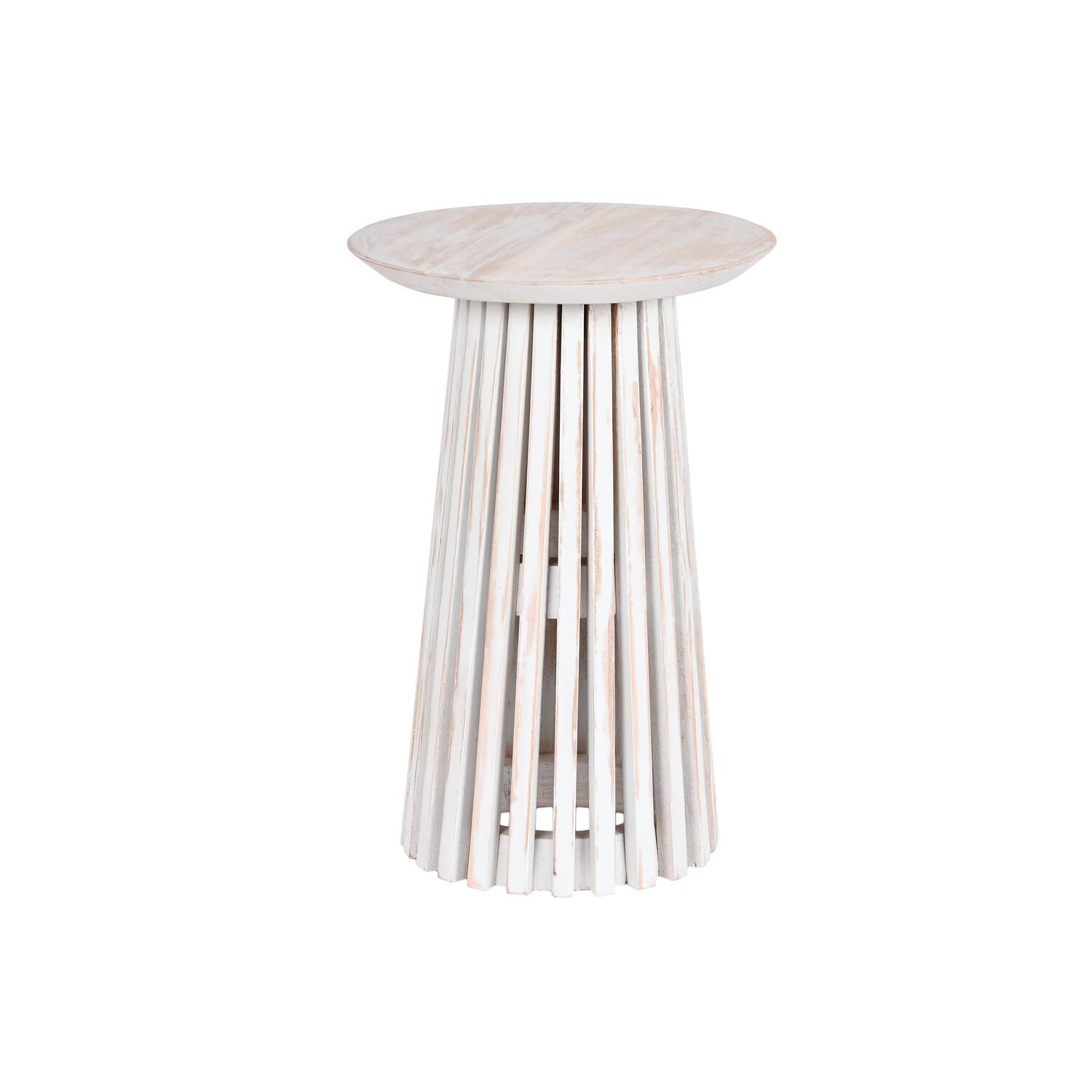 Mesita Auxiliar Mindi 40X40X60 Decape Blanco - Fijalo - El mejor complemento para tu hogar.