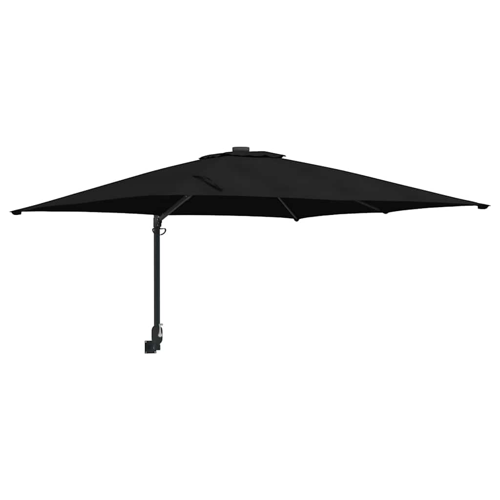 vidaXL Sombrilla de jardín Negro 248,5 x 247,5 x 160 cm