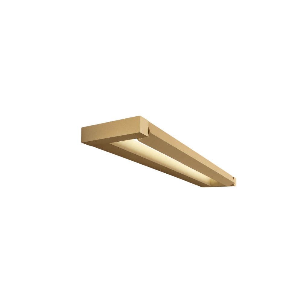 Slim - Aplique LED de pared de 18 W, CCT 2700K-4000K, L.59,2 cm, Orientable, 1440 lm, IP20 - Perenz - Dorado
