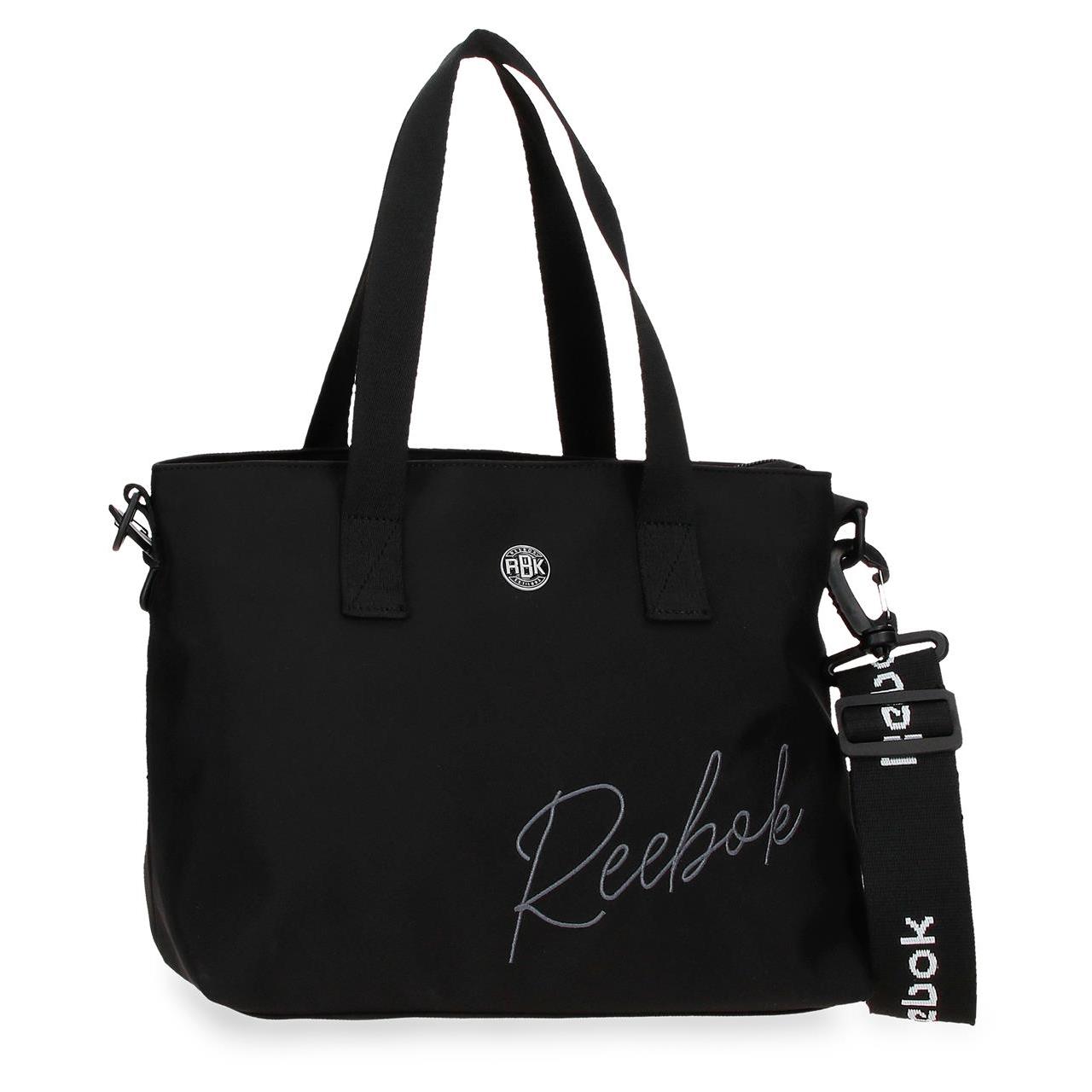 Bolso Bandolera Reebok Violet 32 cm x 25 cm x 11 cm, Estilo Moderno en Lila y Negro para Uso Diario y Deportivo