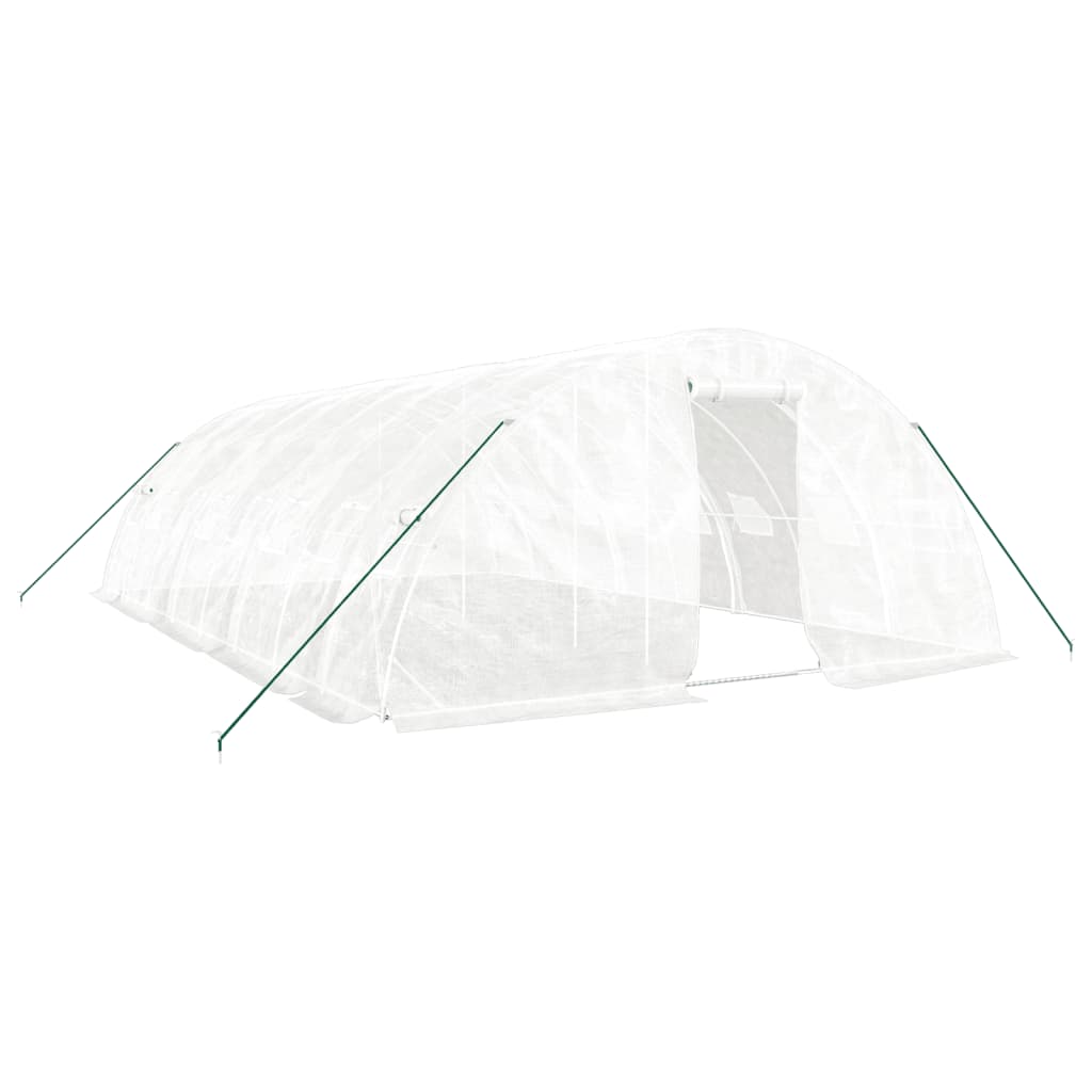 vidaXL Invernadero con estructura de acero blanco Multitalles