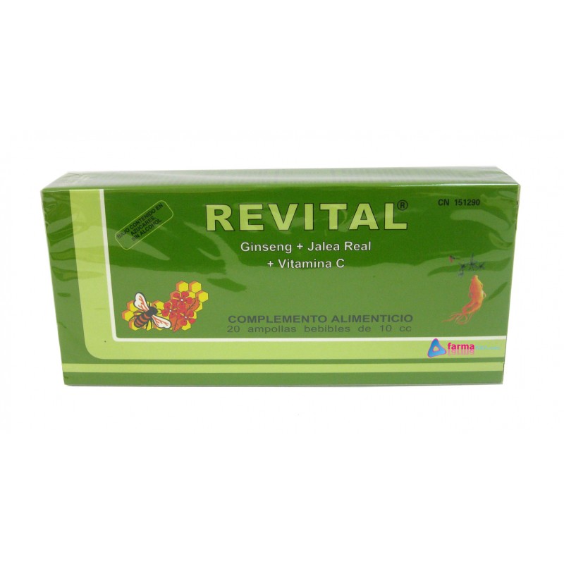 REVITAL GINSENG +JALEA REAL +VITAMINAS 20 AMPOLLAS