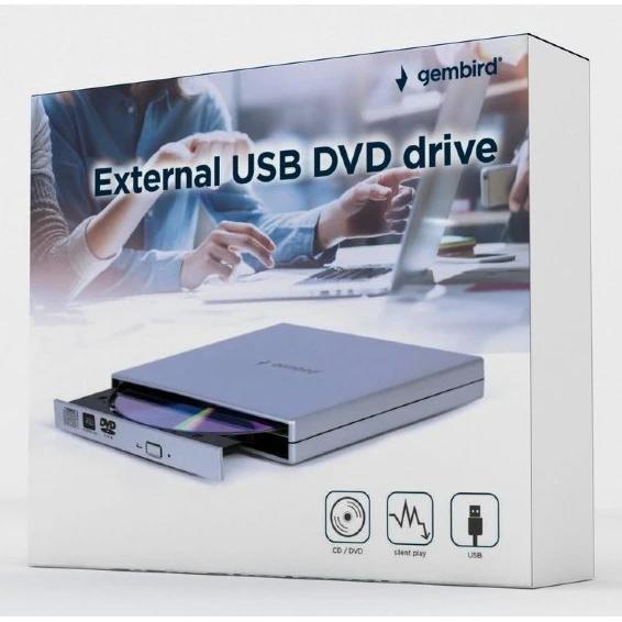 Gembird - Unidad óptica interna DVD±RW con lector de tarjetas SDXC para torres y cajas compactas, acabado plata