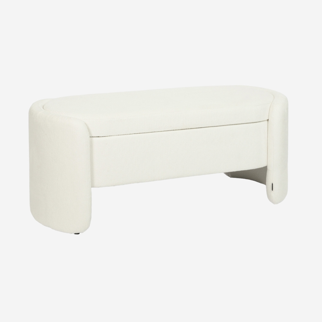 sweeek - Banco baúl, pie de cama contemporáneo de tela simple , Kalo , 110x42x45
