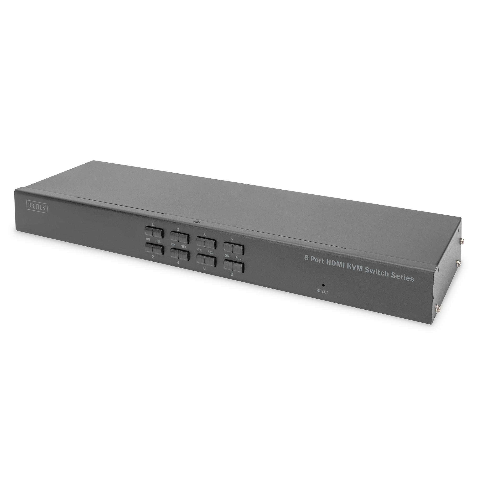 Digitus Conmutador KVM HDMI de 8 puertos Single View