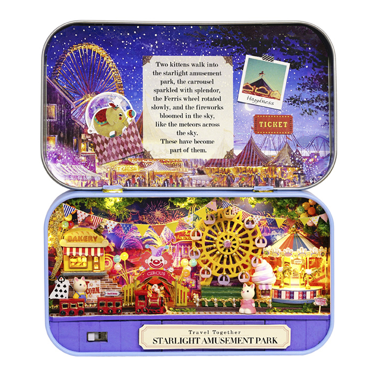 DAM. Maqueta 3D Starlight Playground en Cajita Souvenir 4,3x16,4x2,6 cm. 4x16x3cm.