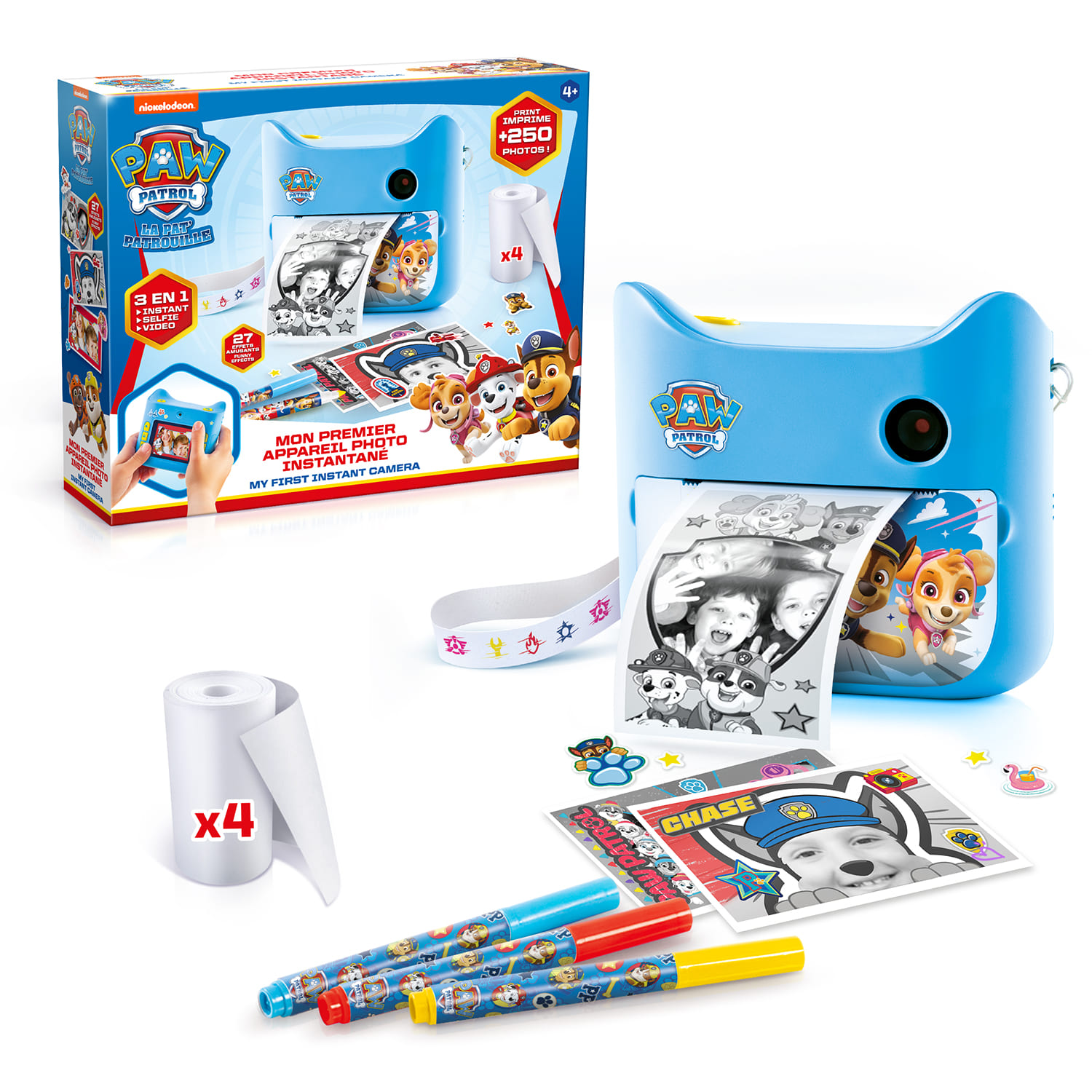 Canal Toys - Mi Primera Cámara de Impresión Instantánea sin Tinta con 4 Rollos de Papel y 4 rotuladores - PPC037