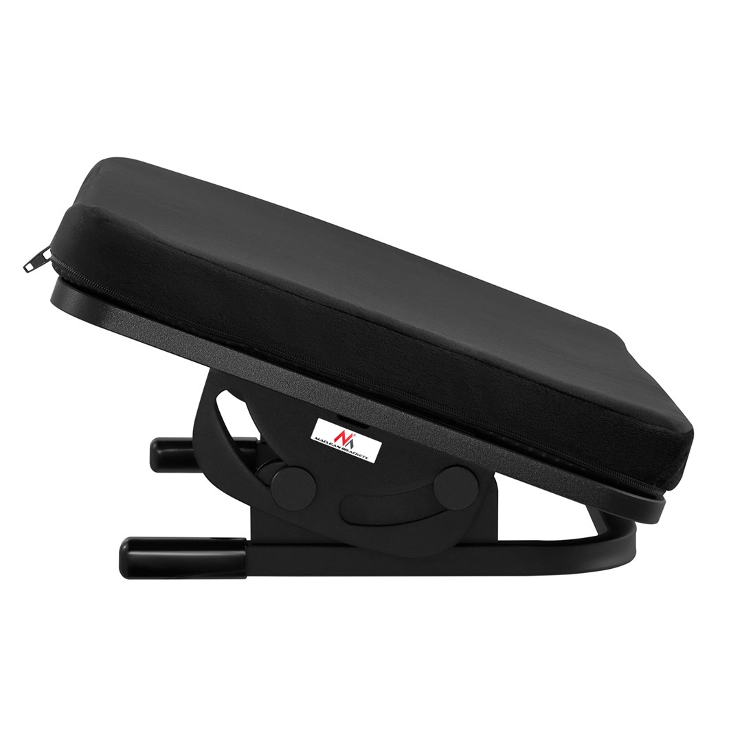 Maclean MC-460 Reposapiés Ergonómico con Cojín Extraíble y Ángulo de Inclinación Ajustable de +20 a -20 °, Reposapiés para Oficina y Hogar, 400 x 300 mm