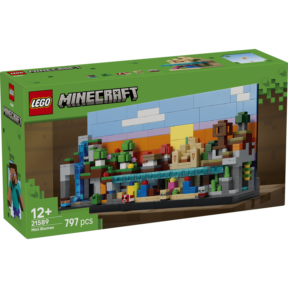 LEGO MINECRAFT - MINIBIOMAS, 21589, TIENDA CON LICENCIA OFICIAL, ENVÍO URGENTE 24-48 HORAS EN PENÍNSULA, JUGUETES, CUBOS, BLOQUES, ÁRBOLES, CIELO, PAISAJE