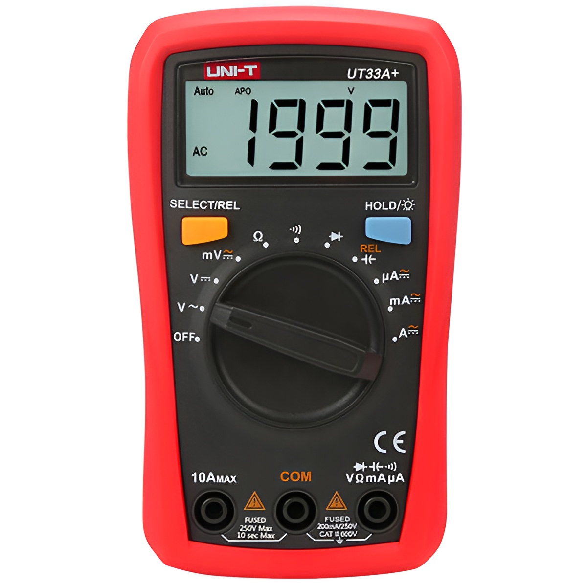 Uni-T Multímetro Digital UNI-T 600vdc/ac 10adc/ac Autorango - Medición de Corriente, Resistencia y Capacitancia