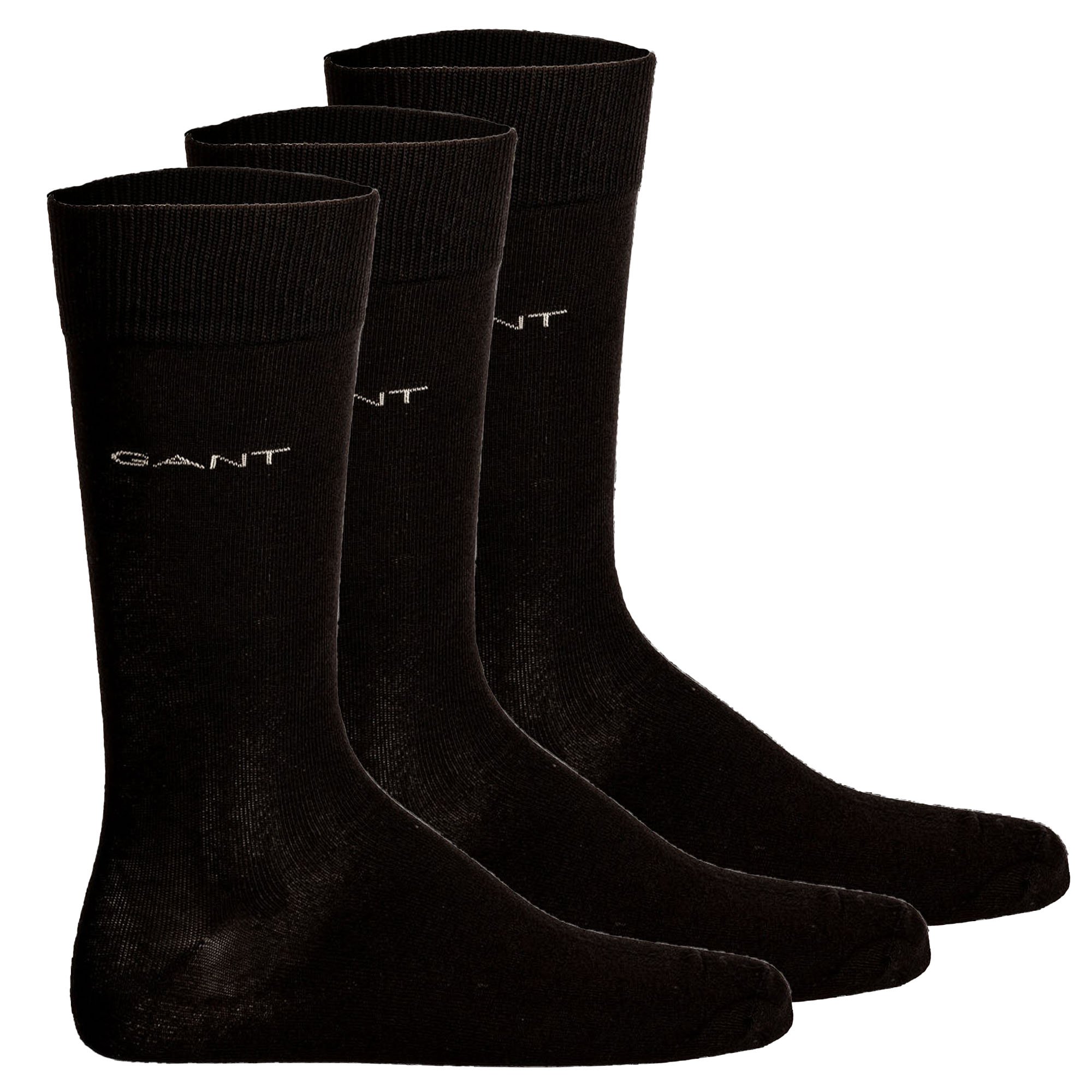 GANT Calcetines de hombre, paquete de 3 - Calcetines de algodón suave, color liso