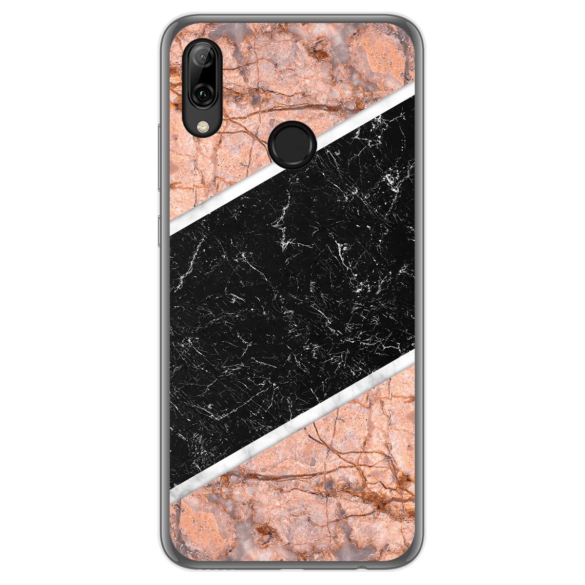 Tumundosmartphone Funda Gel Tpu para Huawei P Smart 2019 / Honor 10 Lite diseño Mármol 07 Dibujos