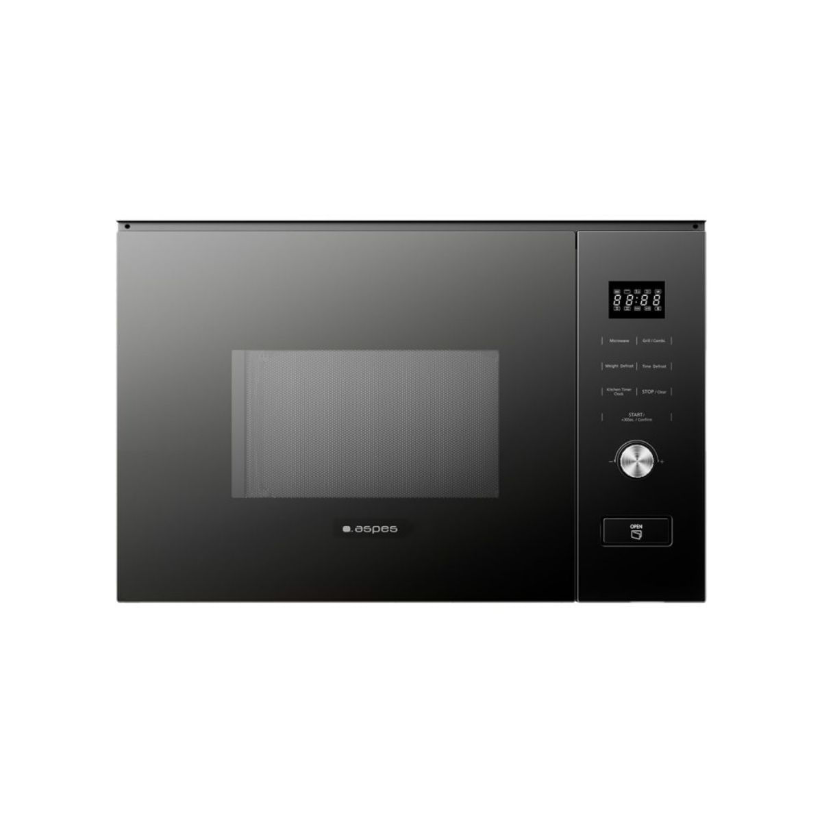 Microondas integrable Aspes AMWI2800DGN 1000W 20L con grill negro
