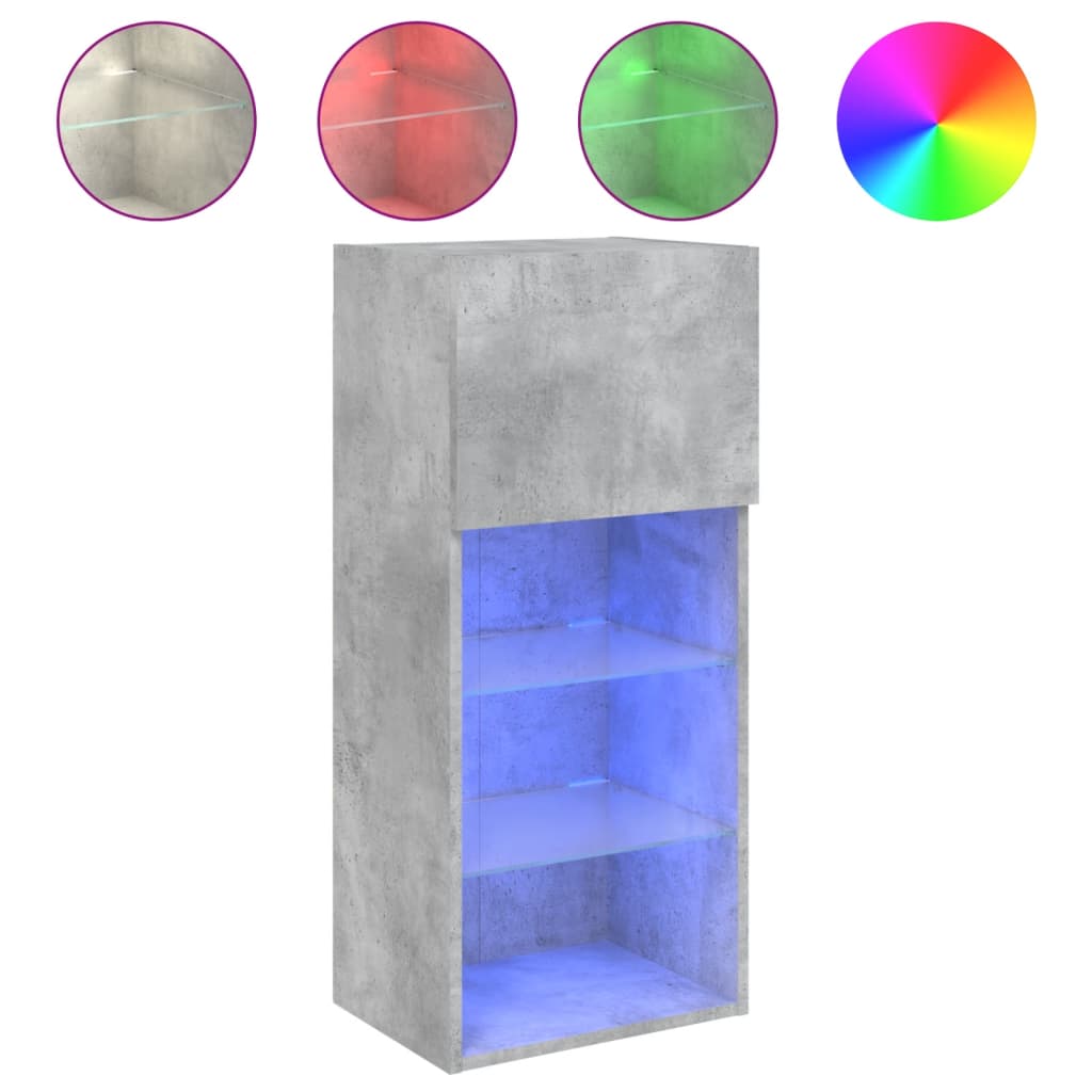 vidaXL Mueble para TV con luces LED 40,5x30x90 cm, Mueble de Salon, Mueble TV, Mueble TV salon, Mesa de TV, Mueble tele