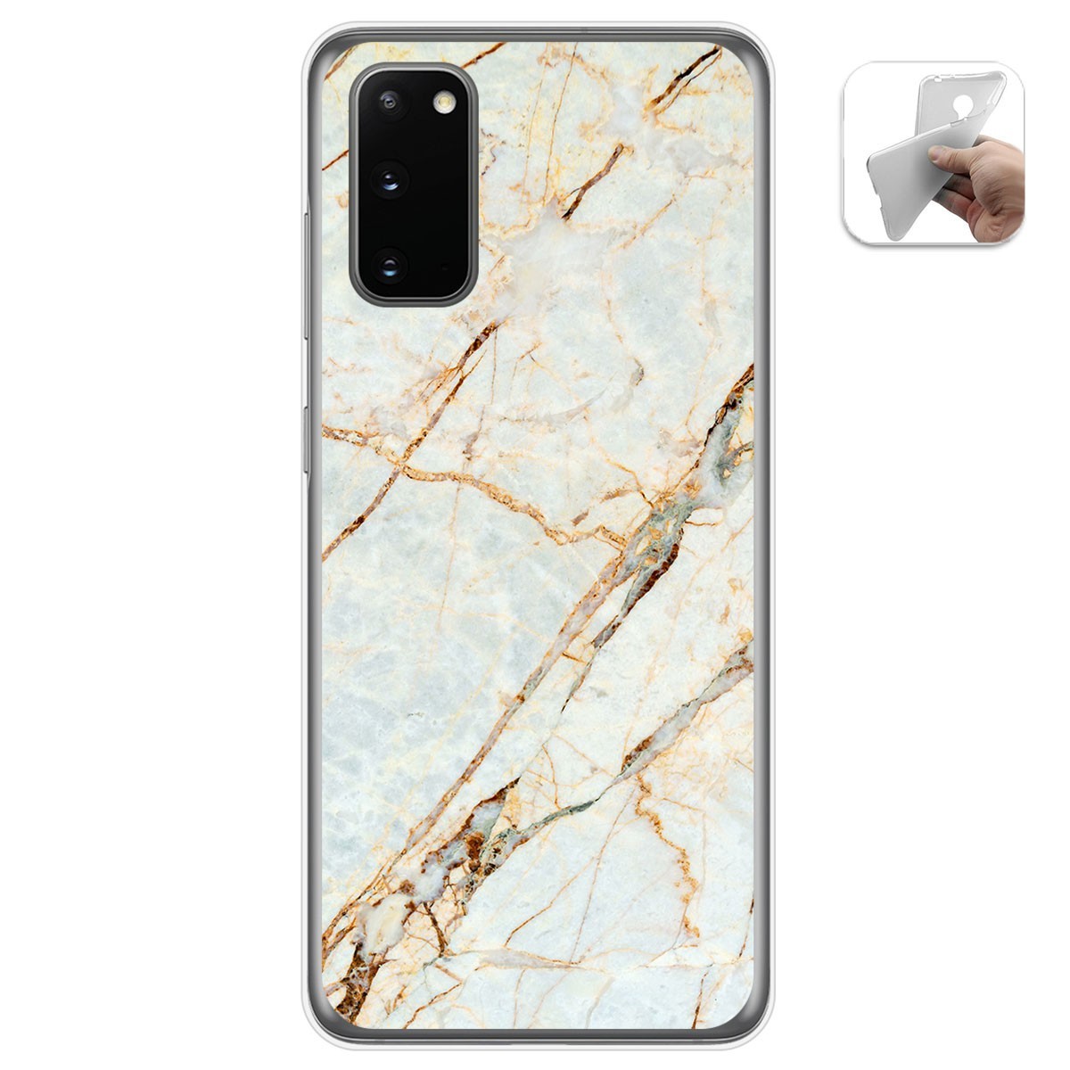 Tumundosmartphone Funda Gel Tpu para Samsung Galaxy A41 diseño Mármol 13 Dibujos