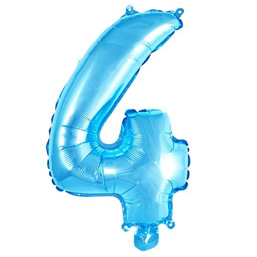 CABLEPELADO - Globo numero de cumpleaños - 45 cm - eventos - photocall - decoracion - numero 4 - color azul