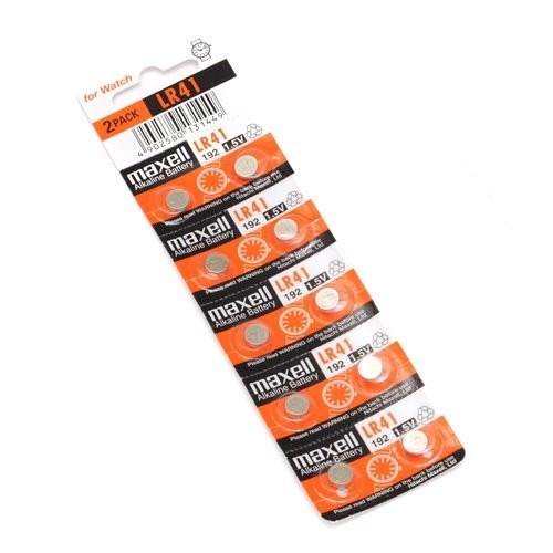 CABLEPELADO 10 Pilas LR41 AG3 L736 GP192 392 | 1.5 Voltios | Apto para Relojes, calculadoras, Juguetes, Relojes, punteros láser, Libros Infantiles, Dispositivos médicos, llaveros, Luces LED