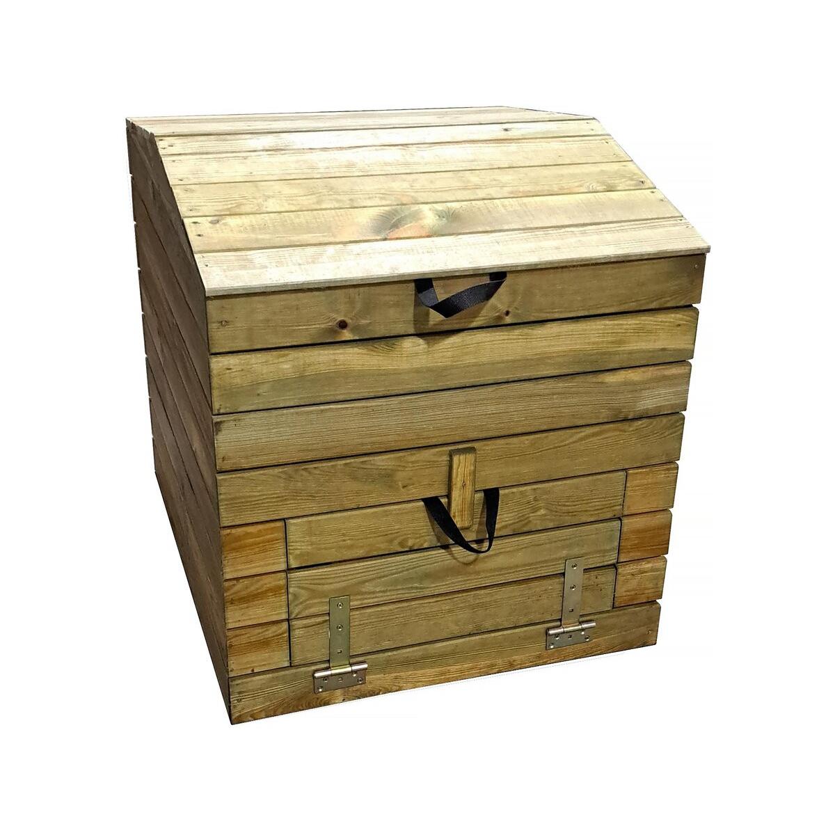 Habitat y Jardin - Compostador de madera 500L "Douglas" 80 x 80 x 85 cm