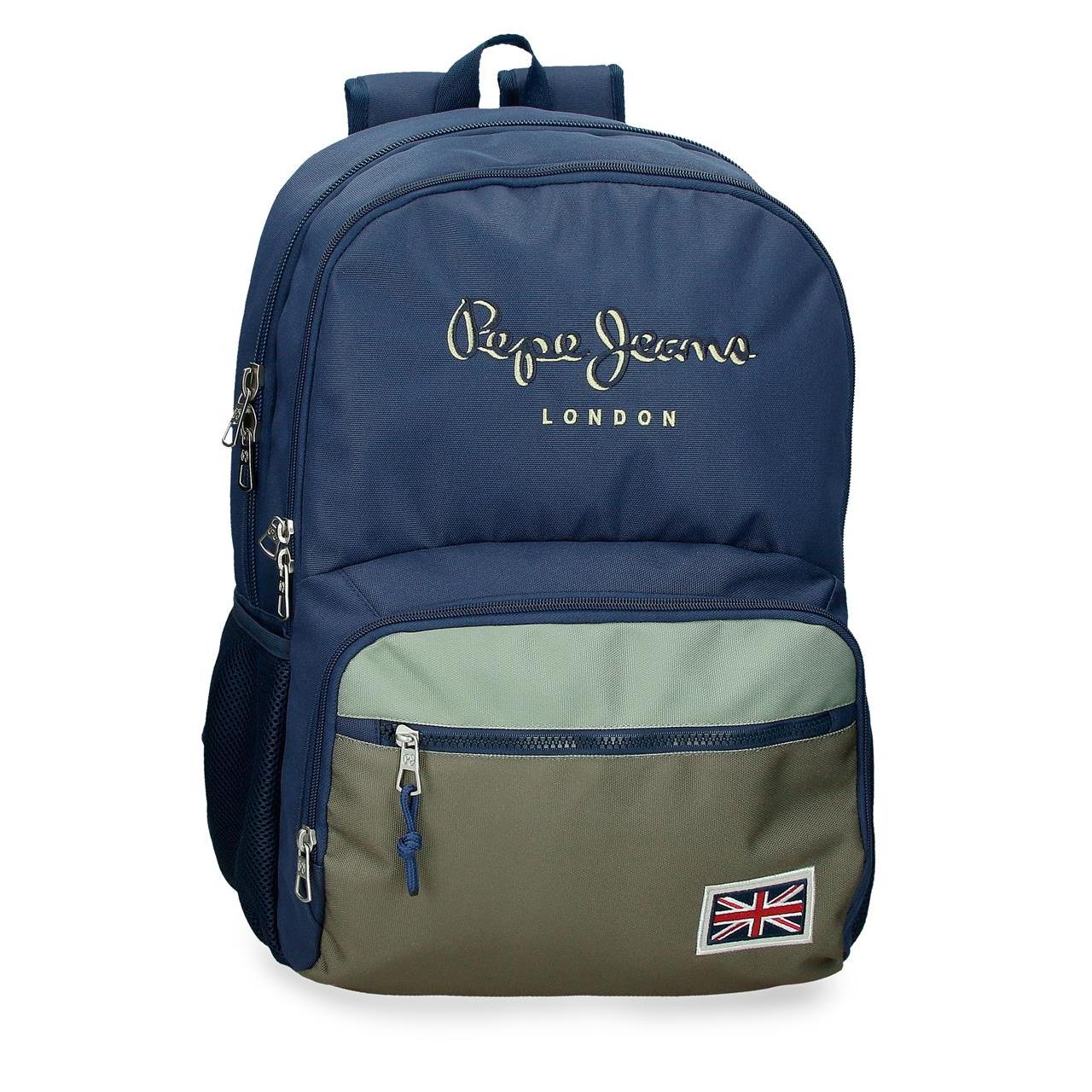 Mochila escolar adaptable a carro Pepe Jeans Arwyn 33x46x15cm Marino