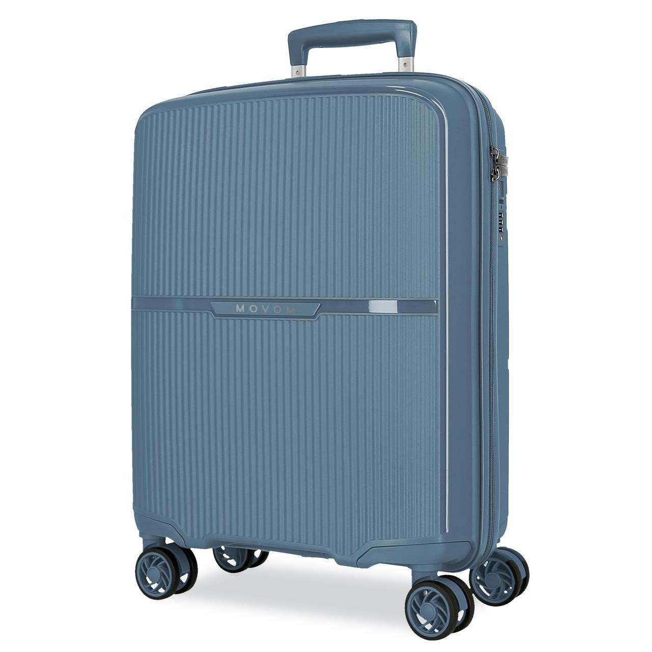Maleta de Cabina Movom Moon de Polipropileno con 4 Ruedas Multidireccionales, Cierre TSA y 38,2L