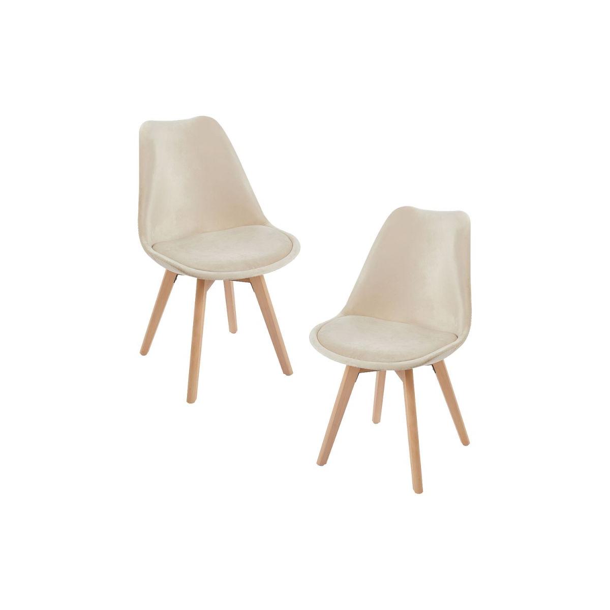Regalos Miguel - Packs Sillas Comedor - Pack 2 Sillas Synk Terciopelo - Beige