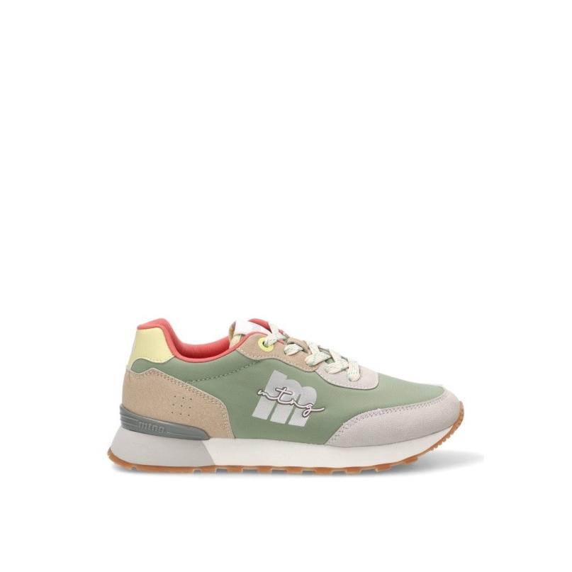 Zapatillas Casual Mustang - Mujer - Suela Plana - Modelo 60908 - Color Verde