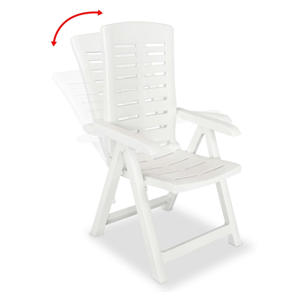 Pack de 6 sillas de exterior Breda reclinables 108x60x61 cm