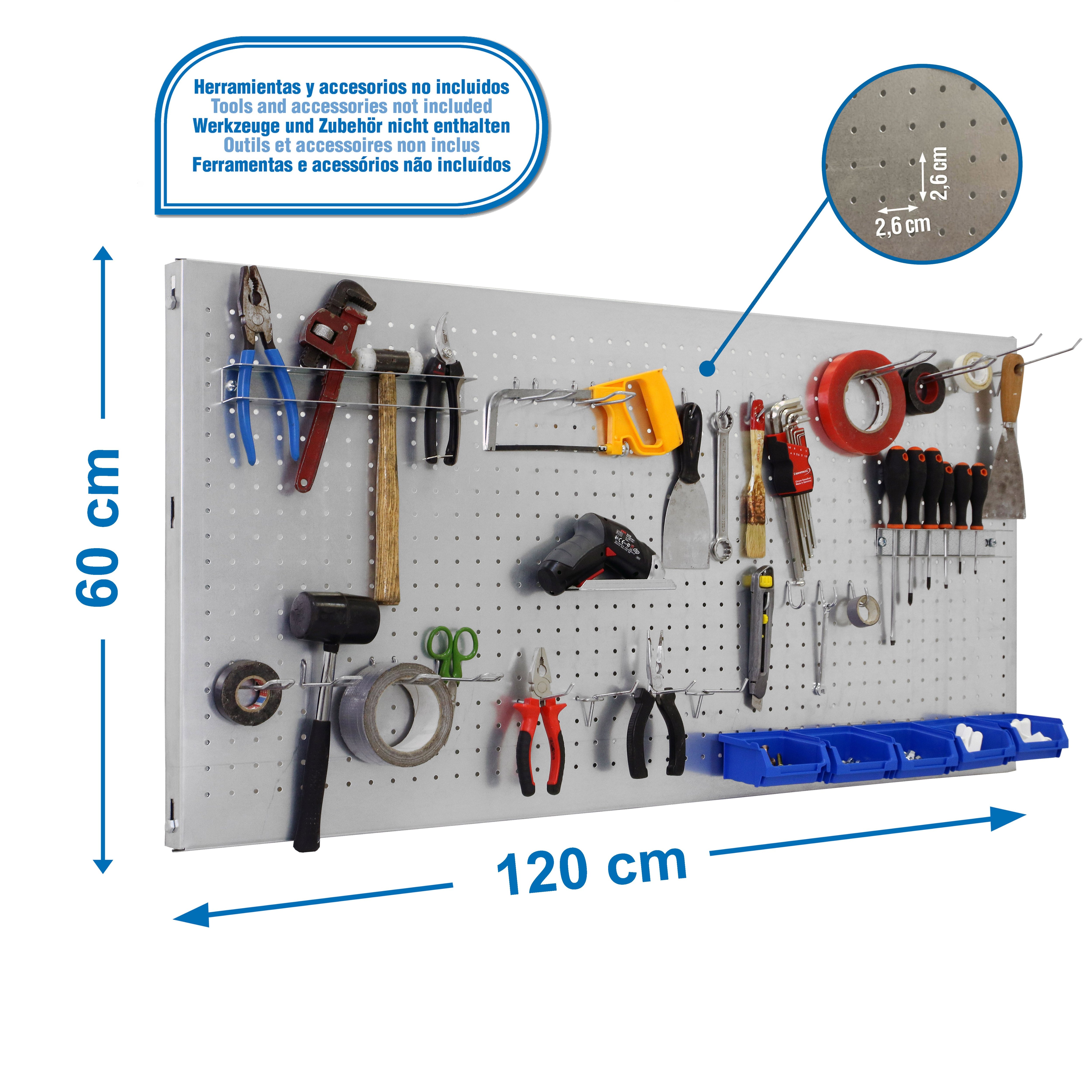 Estantería SIMONRACK Panelclick 1200x600 galva + 22 hook + 8 acce