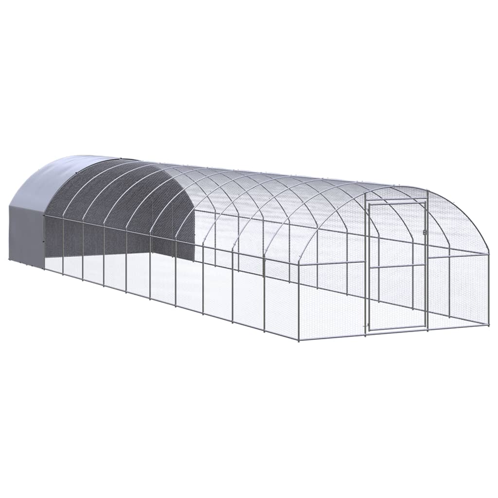 vidaXL Gallinero de exterior de acero galvanizado Multitalle