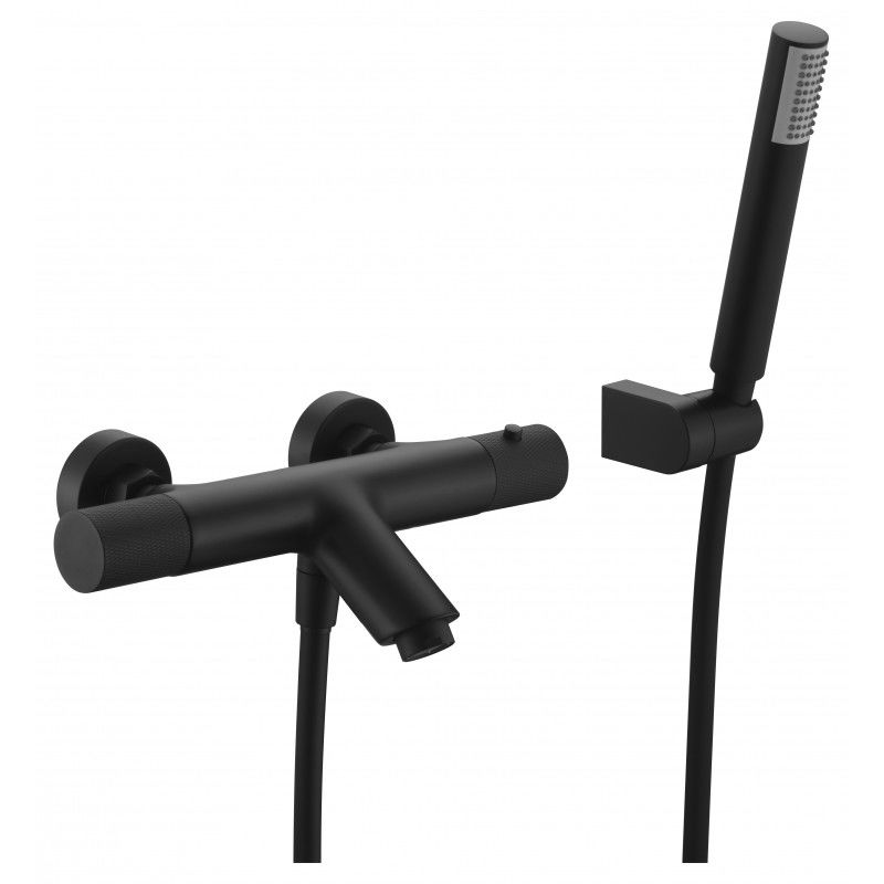 Imex Line BTD038-4NG grifo termostático para ducha y bañera de latón negro mate
