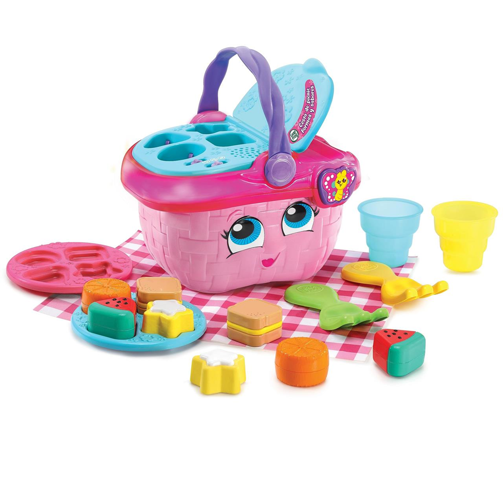 Cesta de picnic interactiva Formas y sabores. Con respuestas auditivas que desarrolla la imaginación. 30x17x20 cm (Vtech 80-603622)