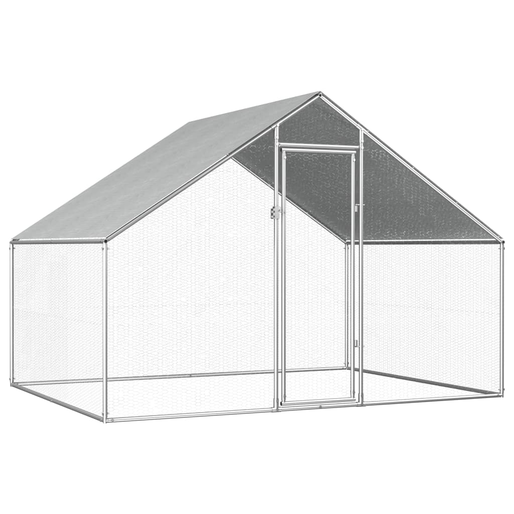 vidaXL Jaula Gallinero de Exterior de Acero Galvanizado Corral Dimensiones 2.75 x 2 x 1.92 m,  2.75 x 4 x 1.92 m,  2.75 x 6 x 1.92 m y mas