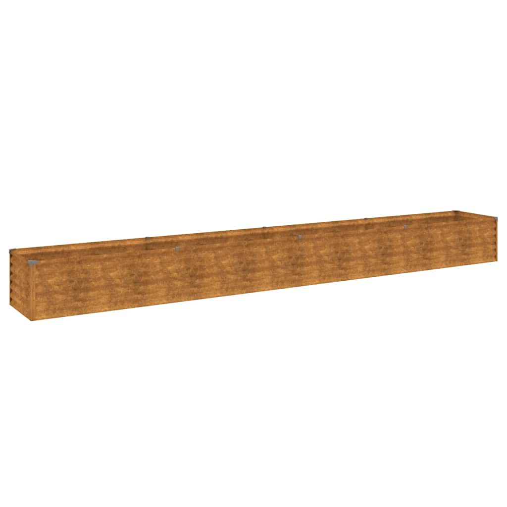 vidaXL Jardinera elevada de acero corten 386x50x36 cm