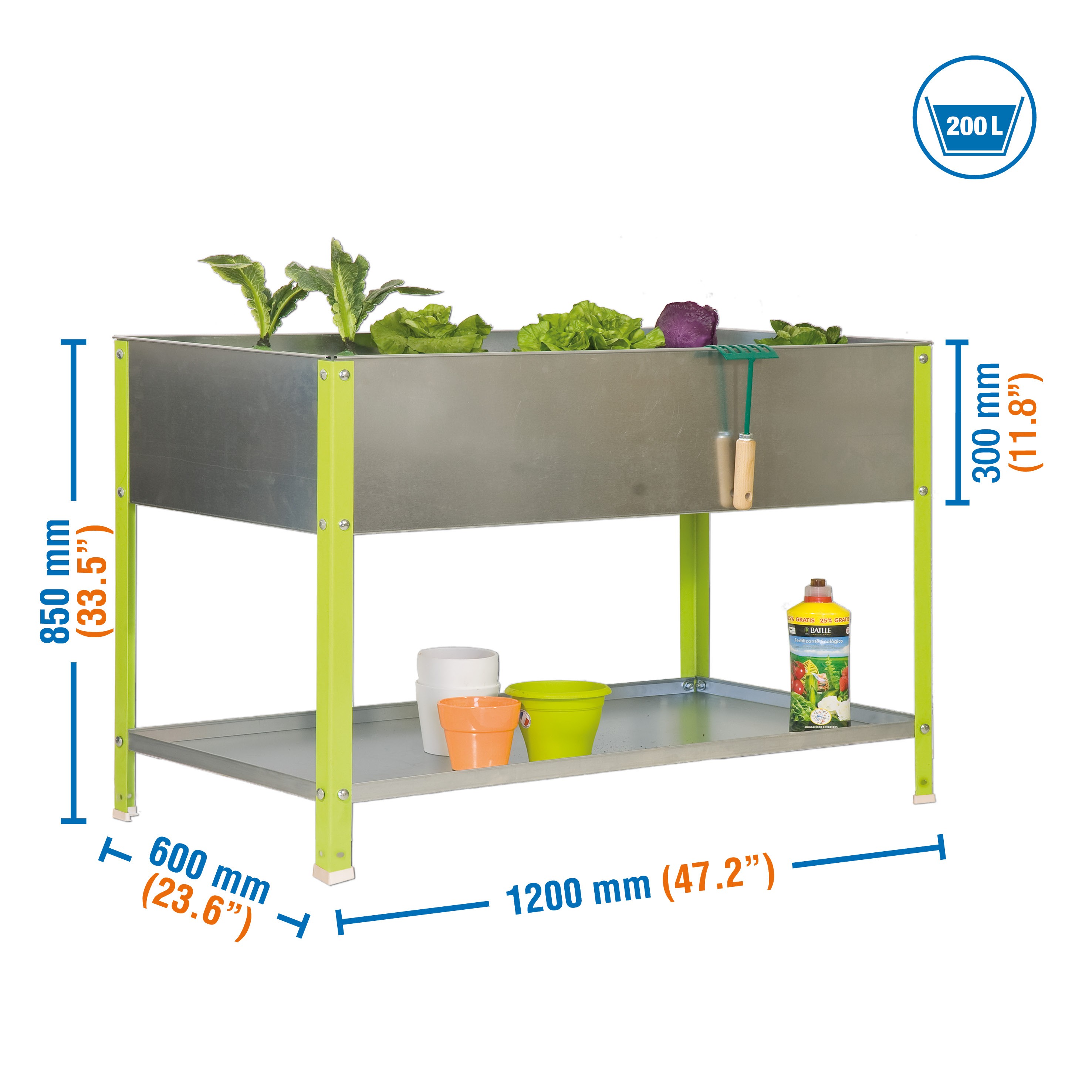 Estantería SIMONRACK Simongarden urban top 850x1200x600 ver/ga-200l
