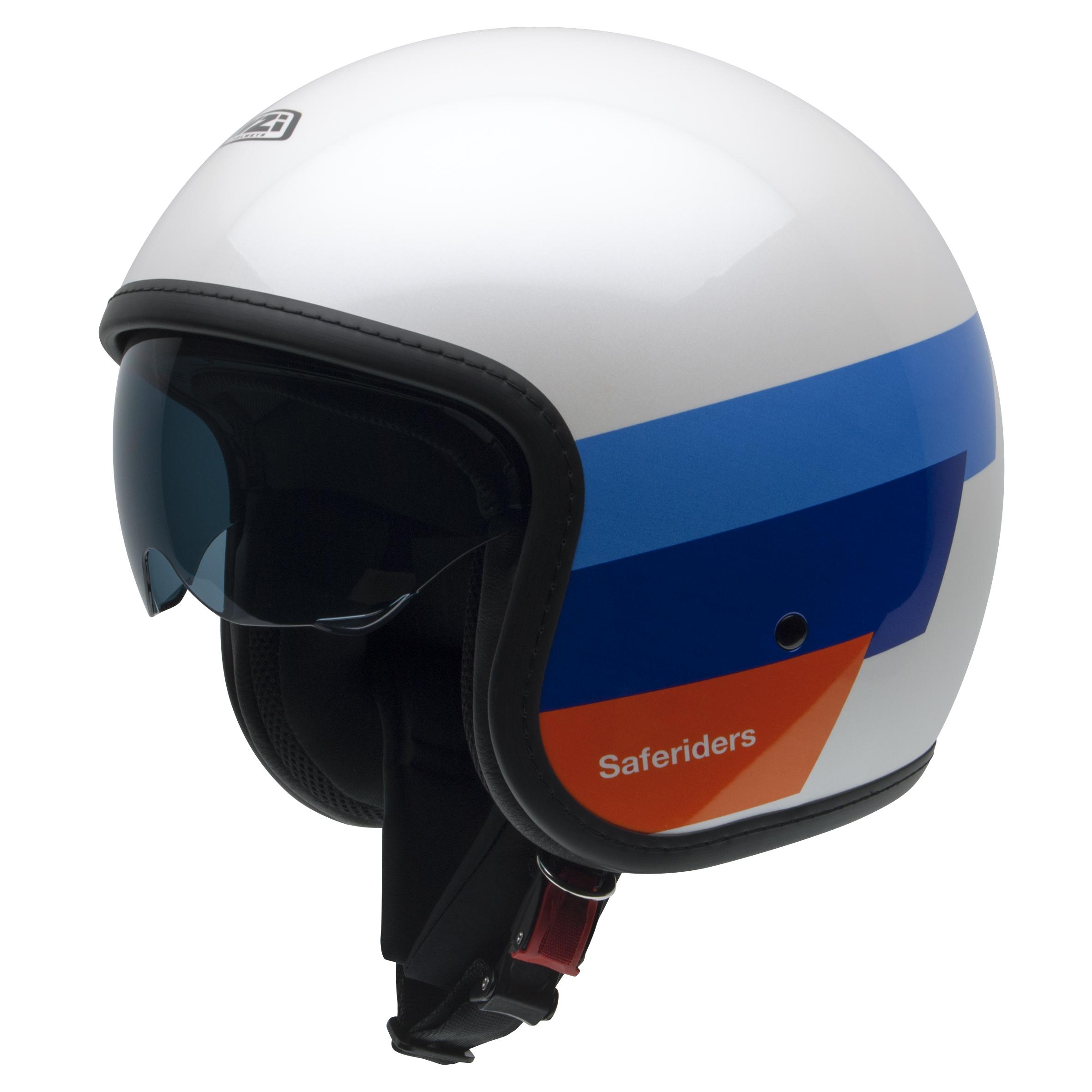 NZI Casco de Moto Jet Rolling 4 Sun - Apariencia Personalizada - Homologación UNECE R.22.05