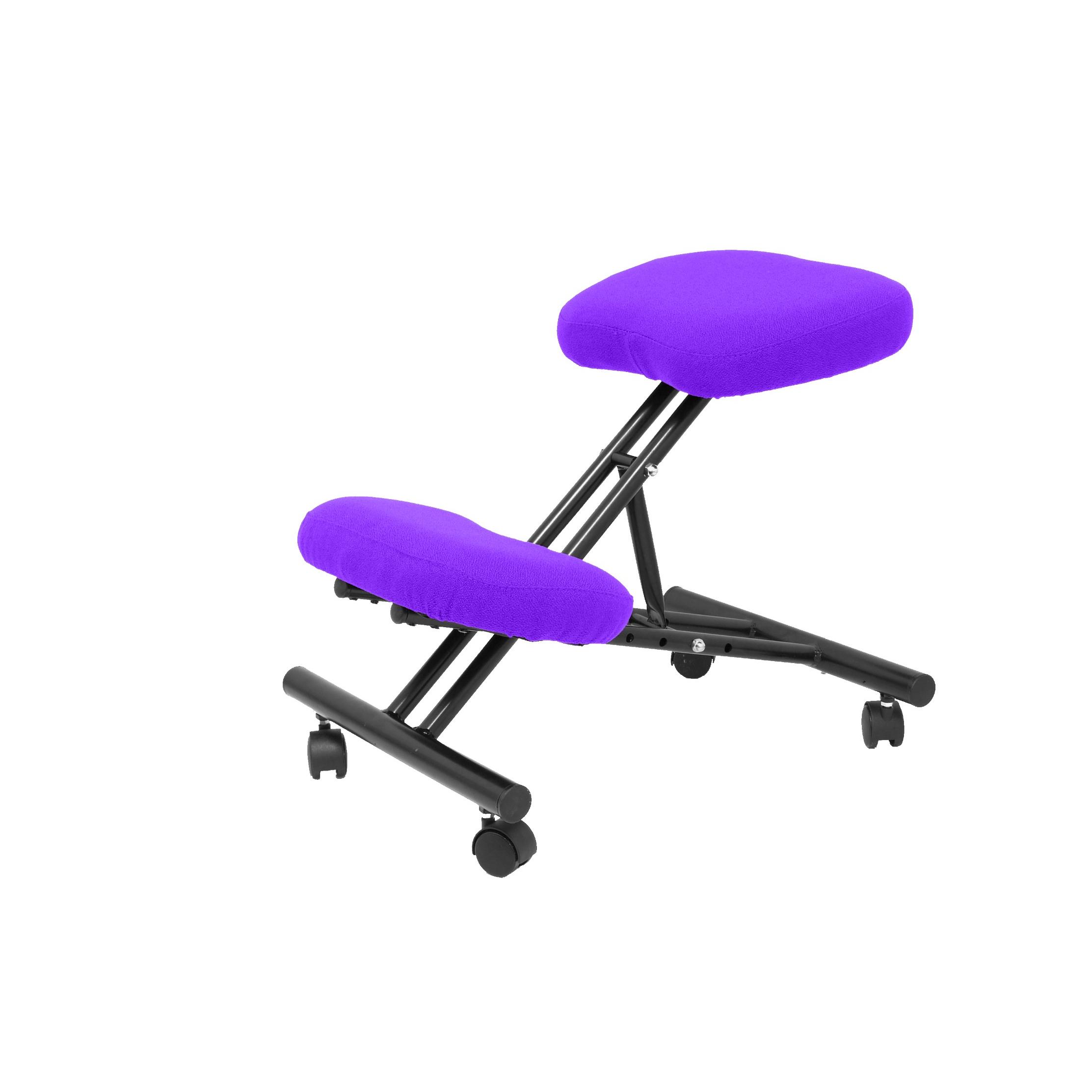 Piqueras Y Crespo Silla Ergonómica BALI Lila con Reposarodillas y Ruedas