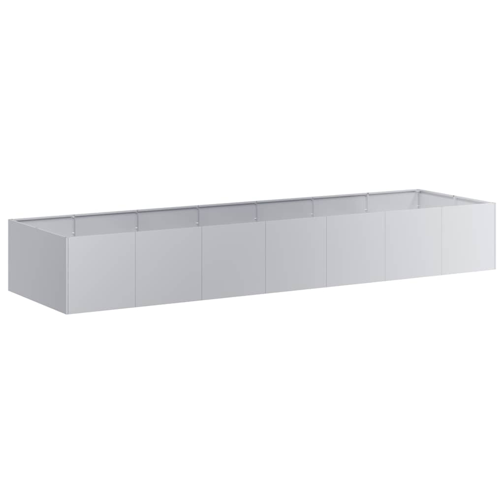 vidaXL Jardinera 280x80x40 cm de acero galvanizado