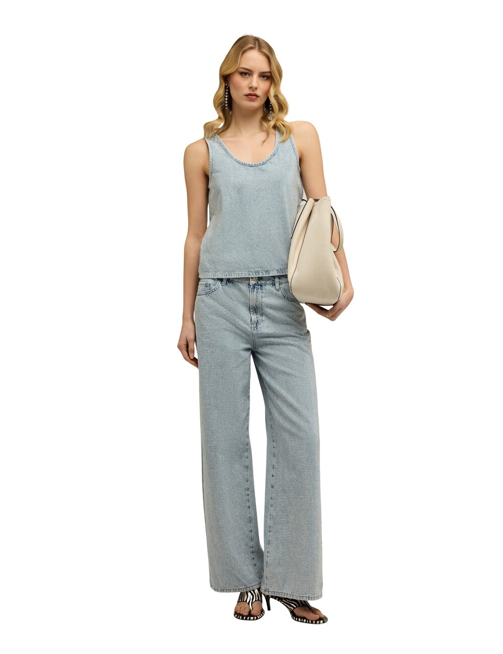 Motivi - Jeans palazzo con cristales