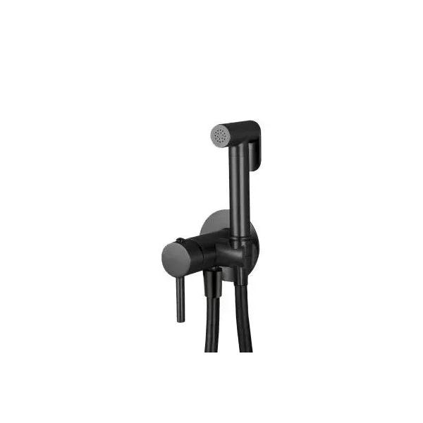 VALAZ Guadiana Grifo de bidet empotrado fabricado en latón y acero inoxidable de color negro mate