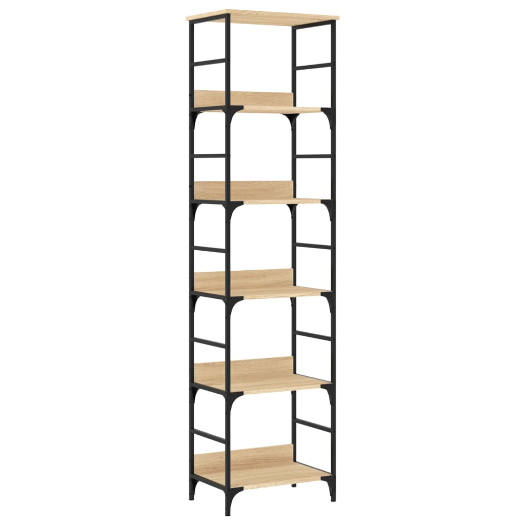 Vidaxl Estantería de Madera Ingeniería 50x33x188,5 Cm Negro