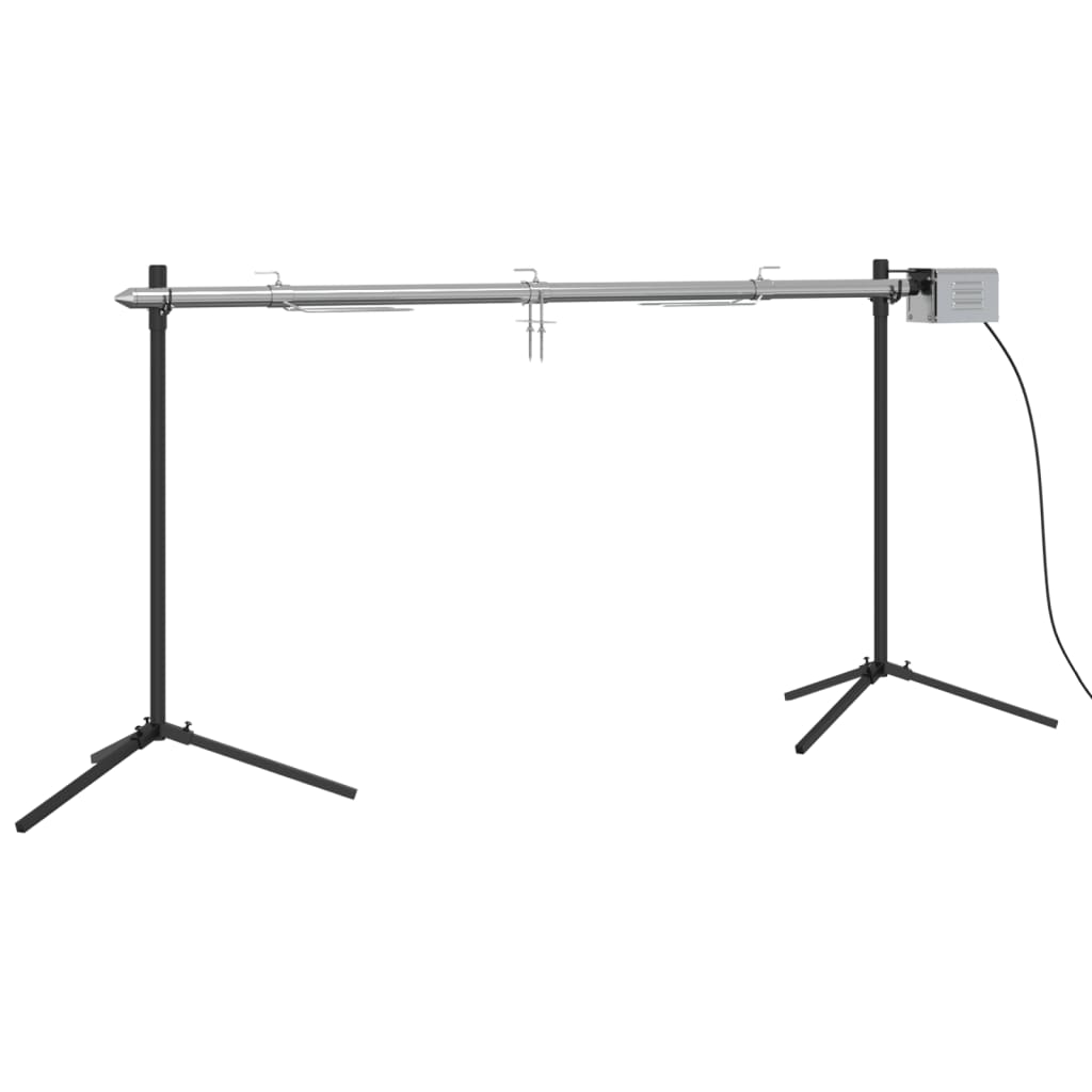 vidaXL Barbacoa automática con motor acero inoxidable Dimensiones 150 x 46.5 x 82.5 cm, 207 x 45 x 81 cm