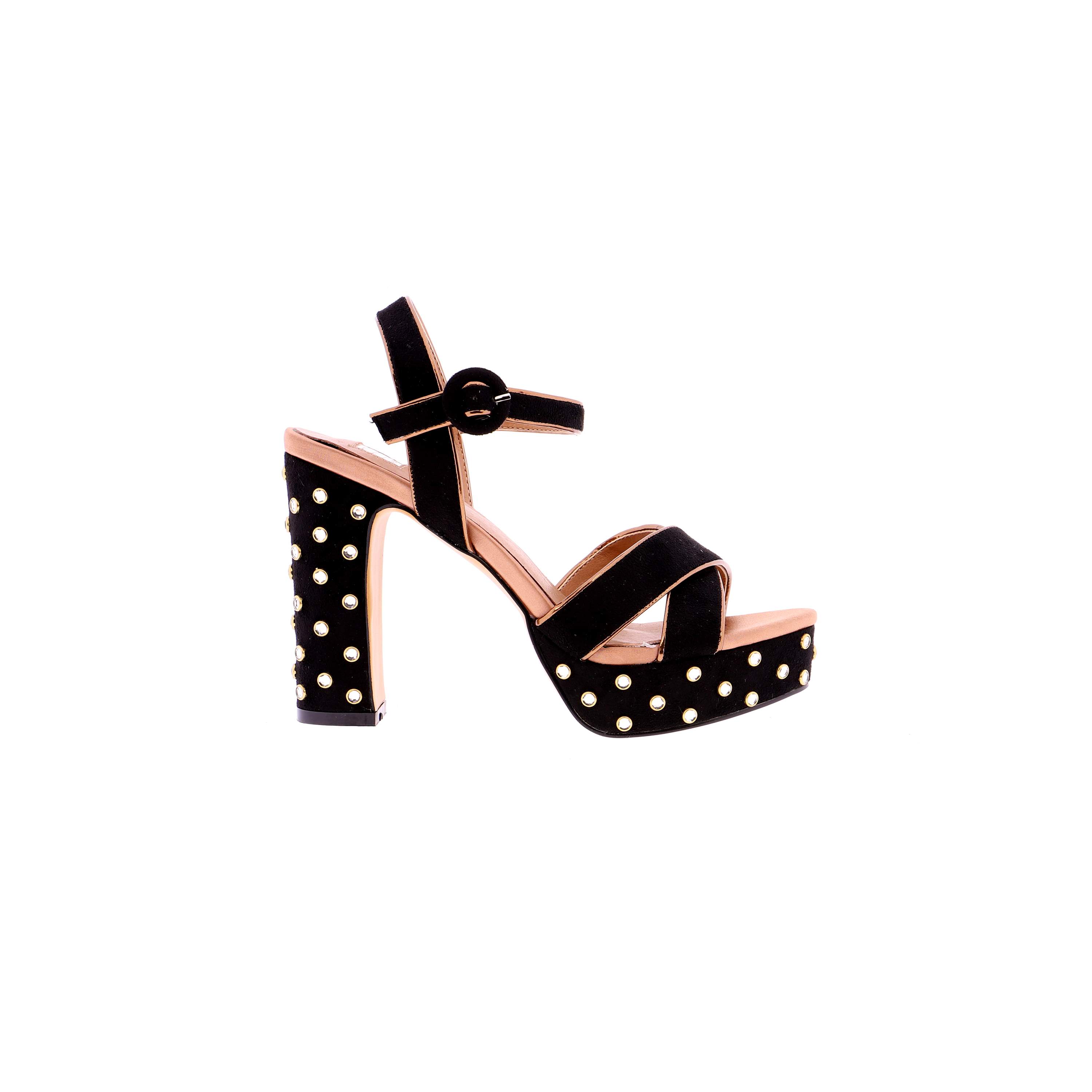 Sandalias de Fiesta Eferri - Sandalia de Tacón y Plataforma con Detalles en Strass - Elegante