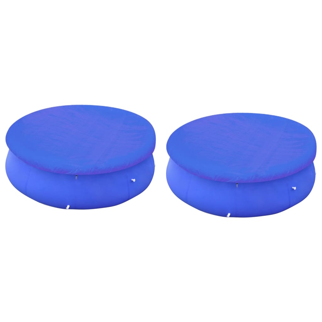 vidaXL Cubiertas para Piscina Elevada Redonda (2 unidades) Tapa Sábana Jardín Dimensiones Ø 335 cm, Ø 385 cm, Ø 480 cm