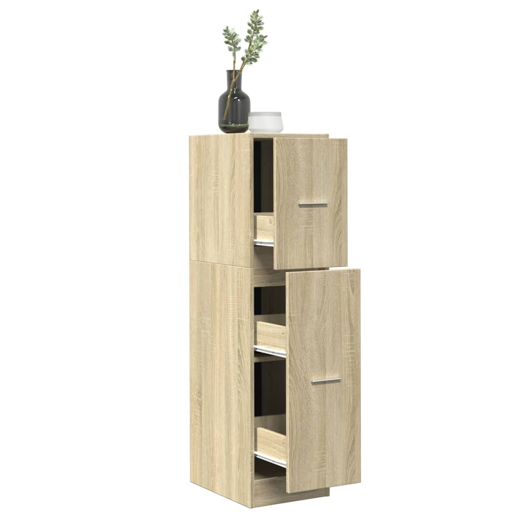 vidaXL Armario botiquín madera ingeniería 30x41x118 cm en color Roble ahumado/Marrón roble/Gris hormigón y más | almacenamiento funcional diseño moderno para baño dormitorio sala