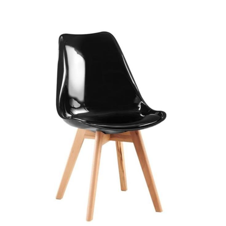 ORION91 Silla DRACO (VARIOS COLORES) Piel Sintética Acolchado Negro Patas Madera de Haya 56x83x50cm Comedor Oficina Salón Teletr