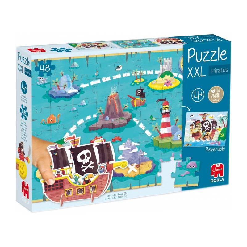 GOULA PUZZLE MADERA XXL MAPA TESORO PIRATA DE DISET