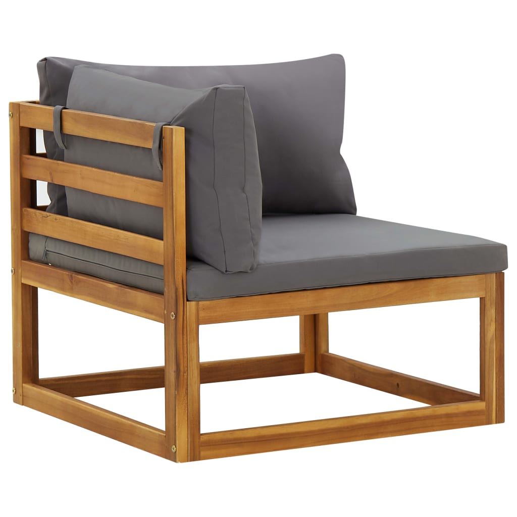 Vidaxl Sofás de Esquina Modulares 2 Uds con Cojines Tela Gris Oscuro